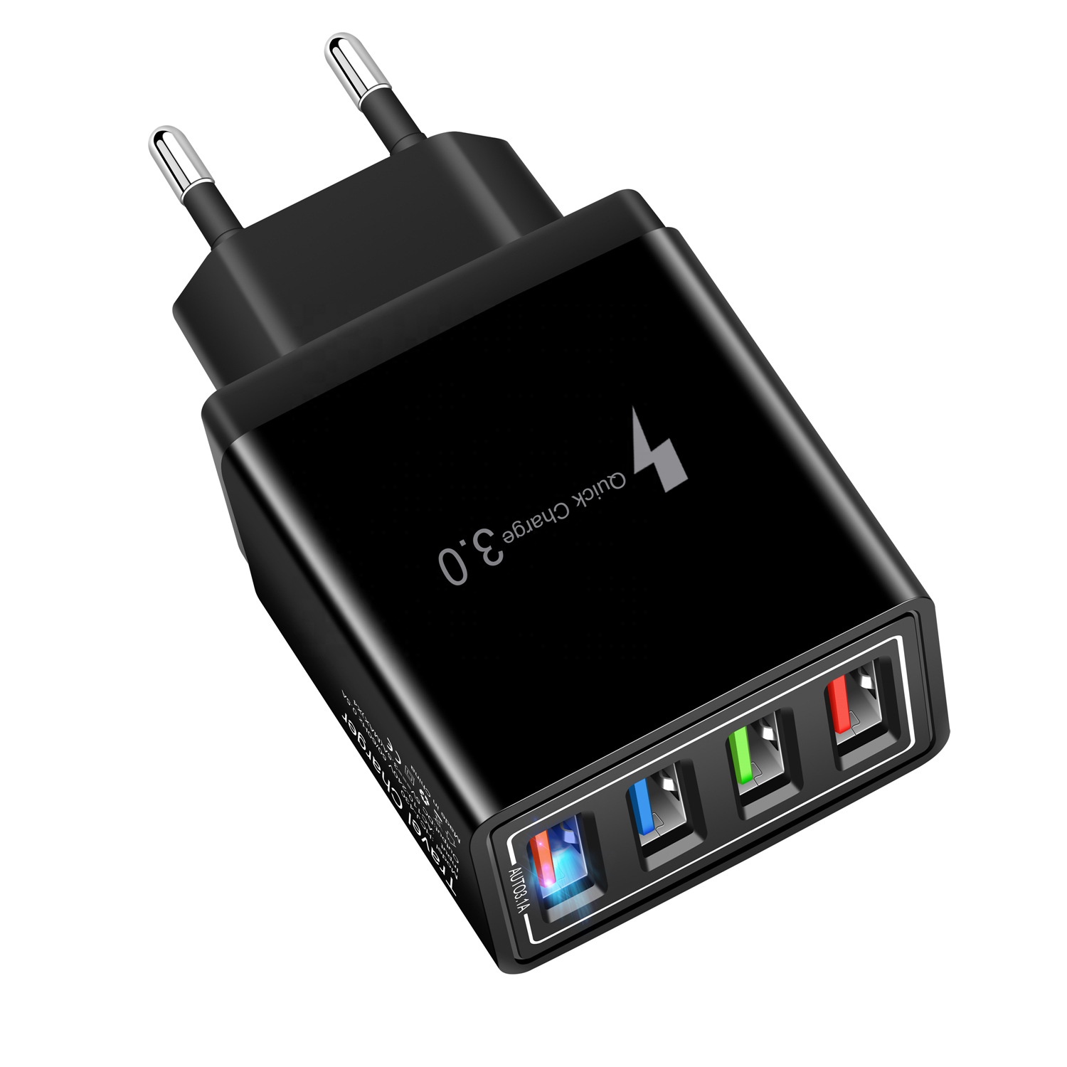 QC 3,0 Быстрая зарядка зарядное устройство 4 порта USB для зарядки телефона 3.1A настенное зарядное устройство, универсальное зарядное устройство US/ EU зарядное устройство для Samsung, HuaWei, Xiaomi
