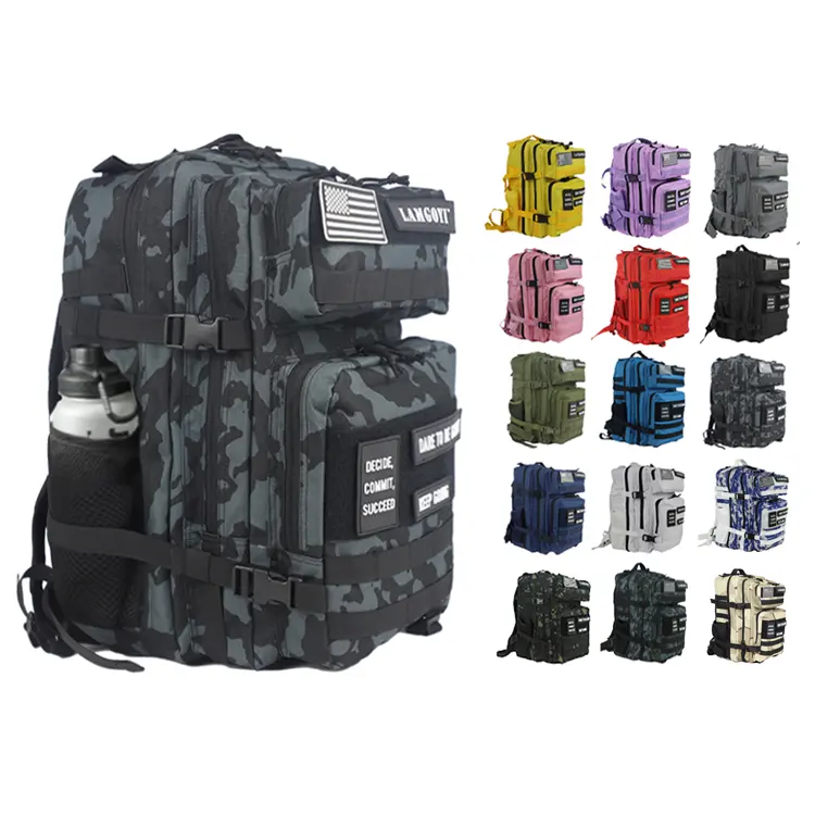 Custom print camo outdoor computer tactical military backpack