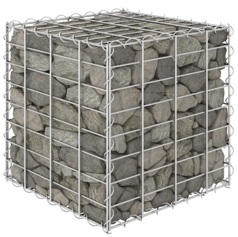 1 * 1 * 1m galvanized welded gabion box is easy to assemble, corrosion-resistant galvanized welded gabion wall