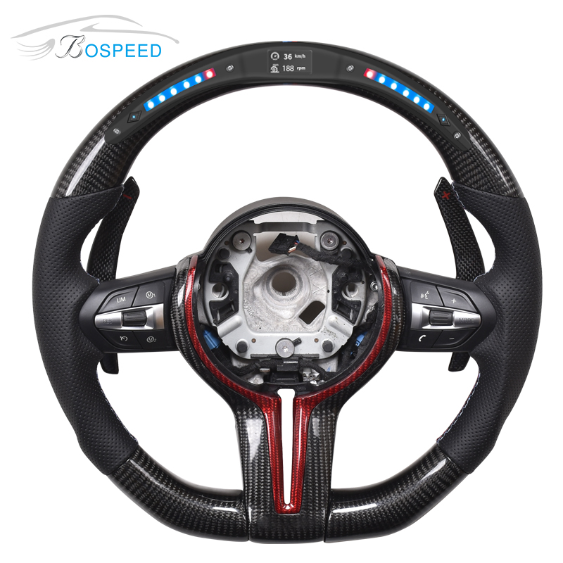 Most popular Glossy carbon fiber steering wheel car Steering Wheel for BMW M5 M6 M series