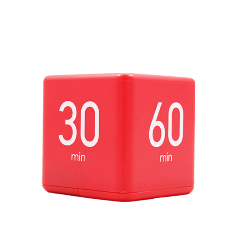 pink kitchen gadget speed cube mini desk clock timer cube digital with led display manager 5/15/30/60 minutes
