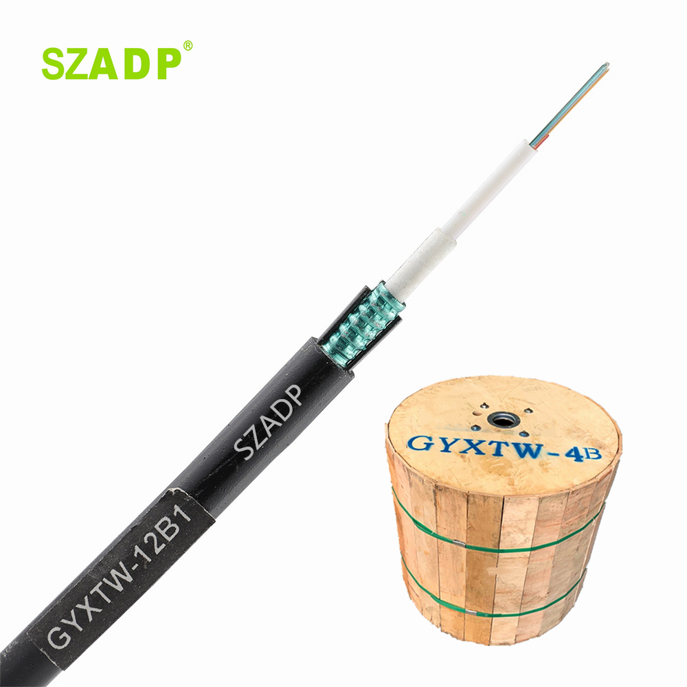 SZADP GYXTW 4 волоконный одномодовый наружный волоконно-оптический кабель