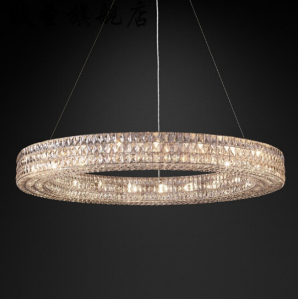 Simig lighting 2021 Роскошная промышленная Классическая большая круглая подвесная хрустальная люстра для банкетного зала отеля