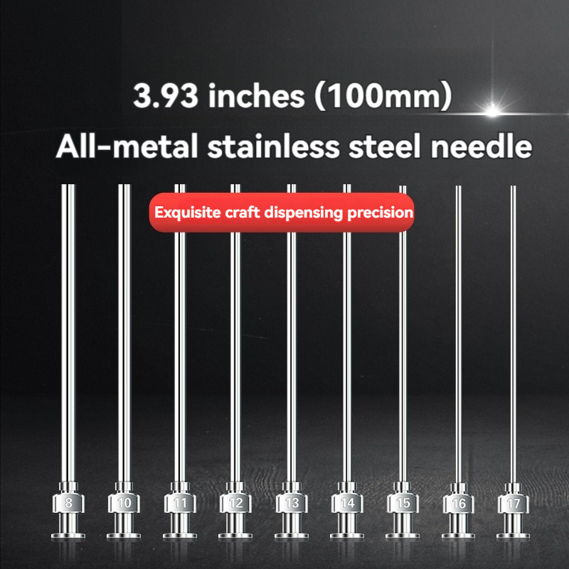 Tube length 100mm flat head dispensing injection needle laboratory perfume collection needle dispensing gun fitting needle