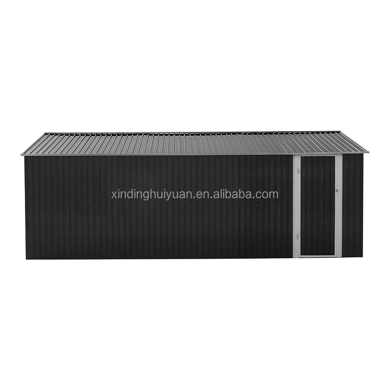 Large Steel Frame Shed Backyard 20*10 Ft Metal Outdoor Garage Shed With 2 Doors And 4 Vents