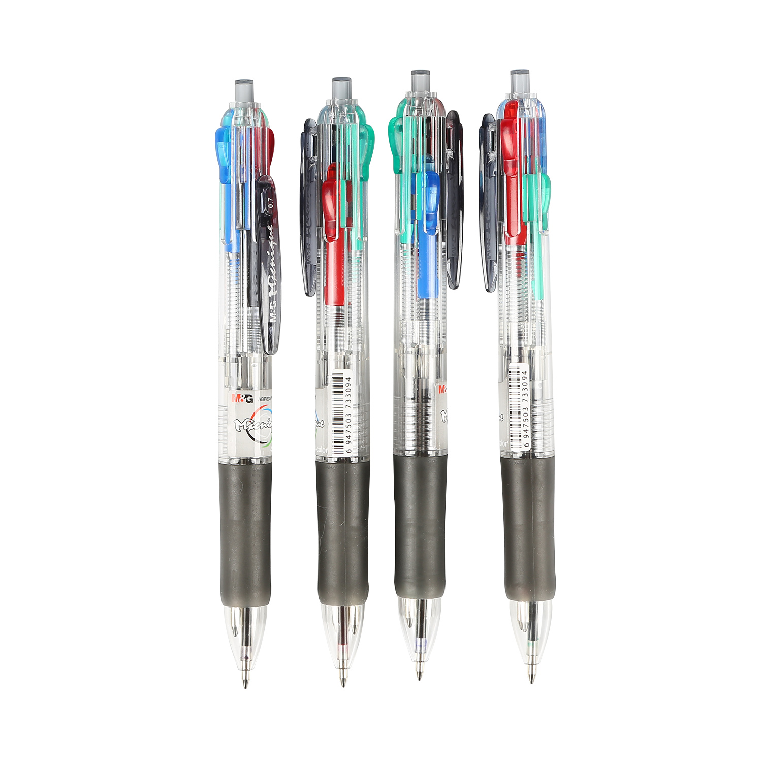 M&G 4 Color In 1 0.7mm Black Blue Red Green Office Ballpen Ballpoint Rollerball Ball Pen for Office Supplies Stationery