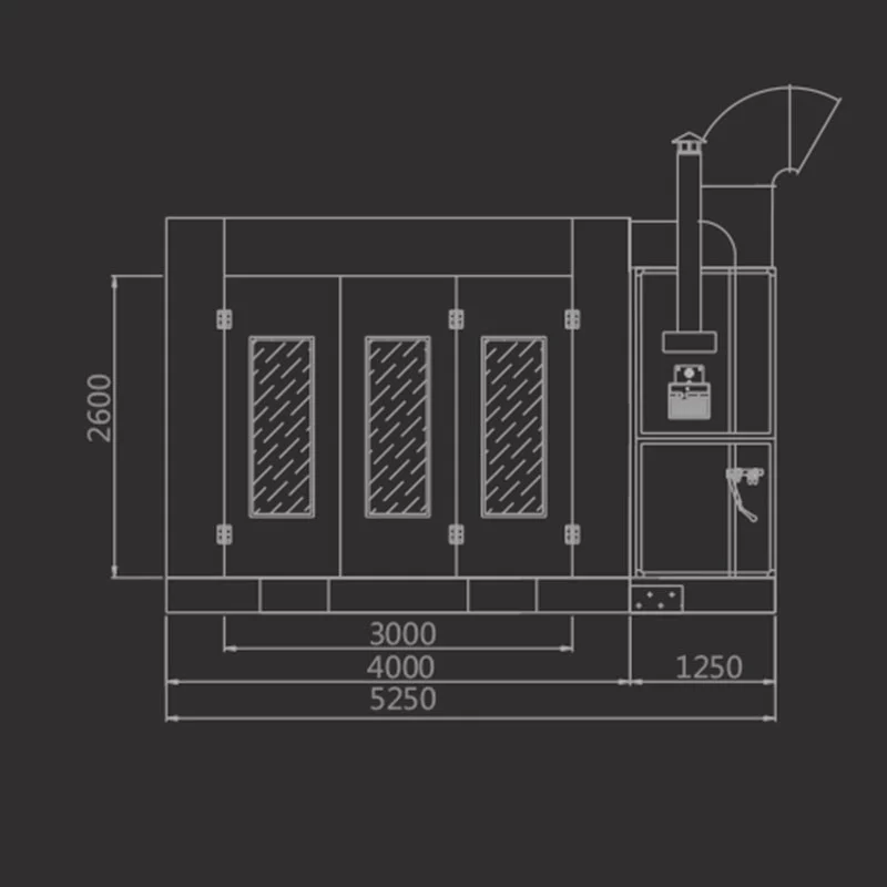 UE-220 Electrical Infrared heating system spray bake paint booth Automotive Spray Booth/Car Paint Spray Room CE approve Custom