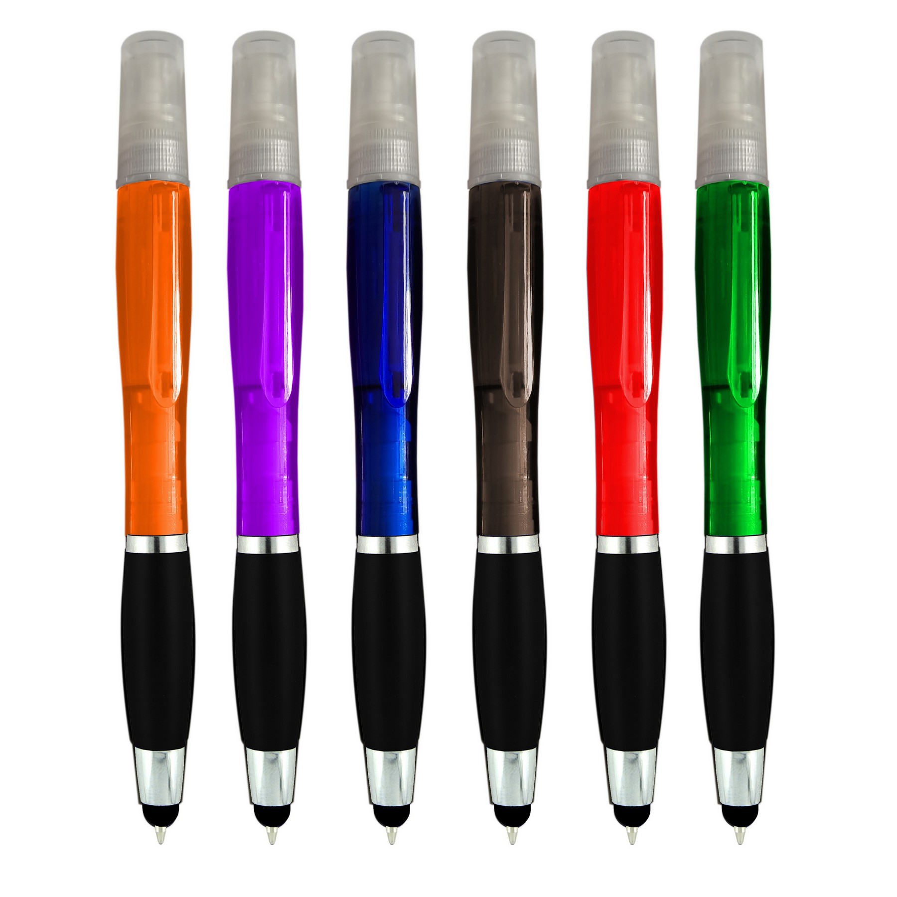 Hot Selling Hand Sanitizer Spray Ball Pen Plastic Spray 4ml Stylus Ballpoint Pen