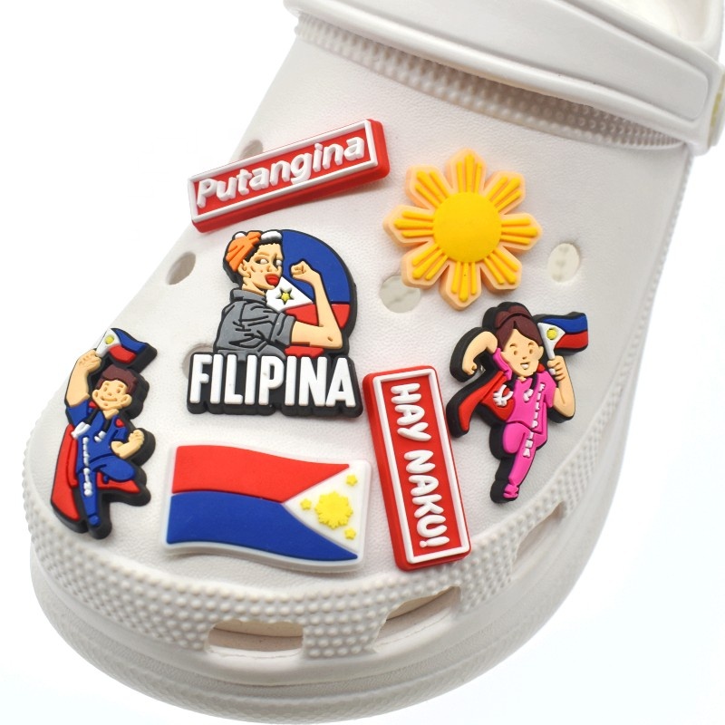 Подвески croc philippino pinoy, вдохновленные филиппинскими мотивами, подвески croc, флаг Филиппин, подвески jeepney crock croc для обуви
