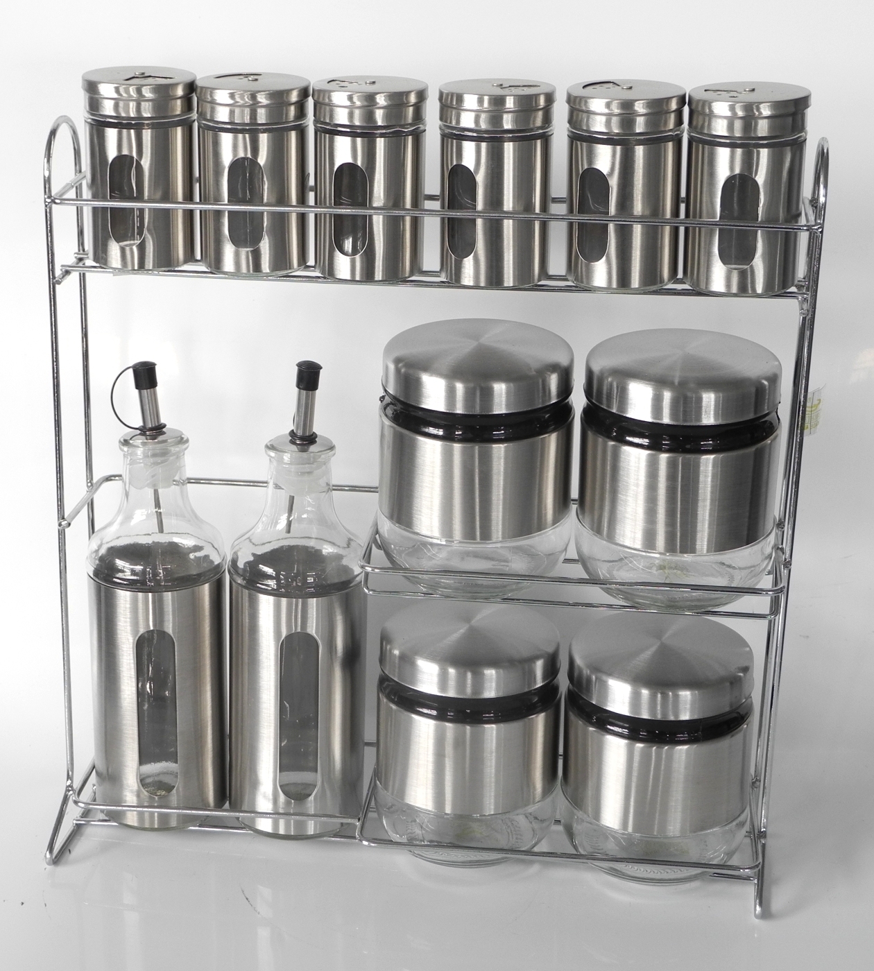 Drip Nozzle Salt Pepper Oil and Vinegar Set of 12 Pcs Storage Jar Sugar and Spices Condiments Canister Set