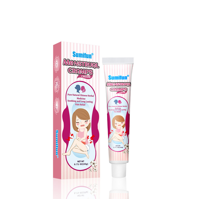 Hot Sale Sumifun Women Dysmenorrhea Treatment Cream Stomachache Menstrual Belly Pain Relief Care Ointment Warm Palace Plaster.