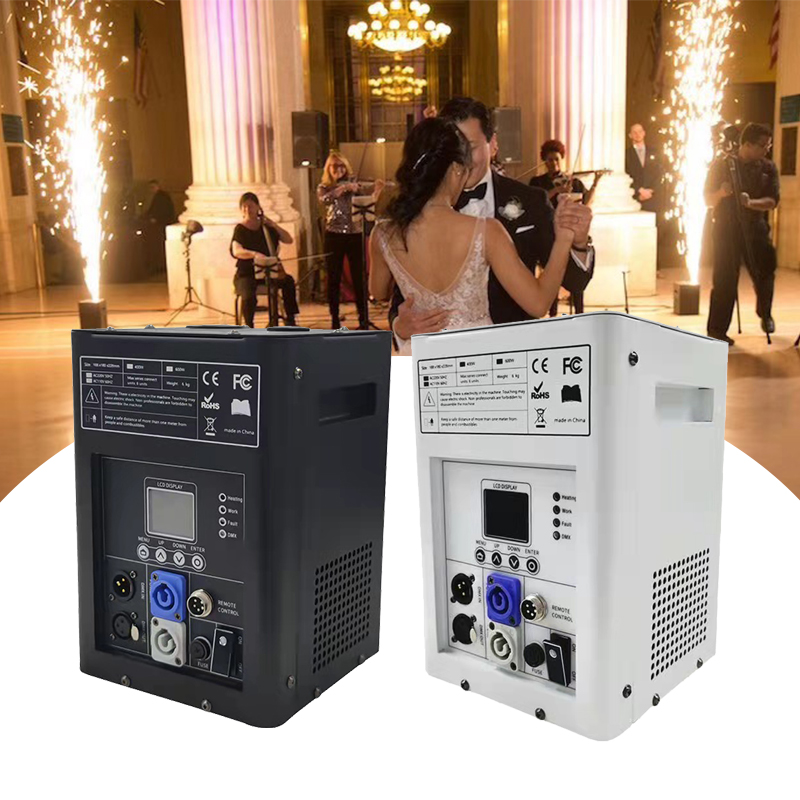 Black white Spark Machine Cold Spark Machine Sparkler fir Cold Fountain 600W 750w Stage Cold Firework Machine For Indoor Wedding