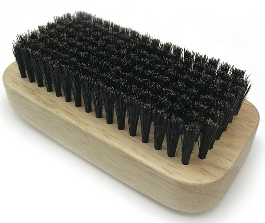 Custom Laser Engraved Logo Wood Natural Boar Bristle Beard Brush Wood Handle for Men