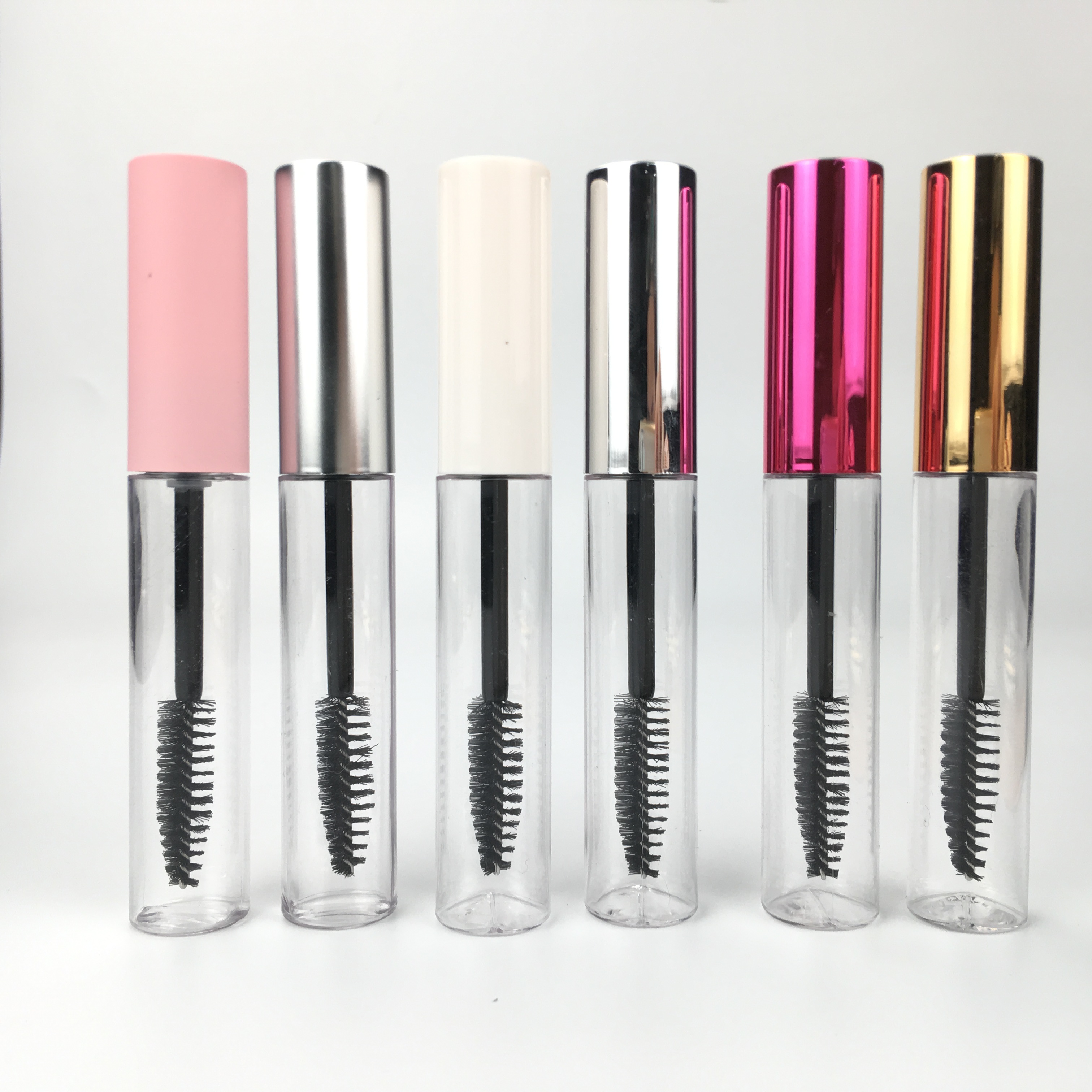 Amazon top seller 10ml empty eyeliner mascara eyelash packaging plastic cosmetics bottle silver lip gloss containers tube custom