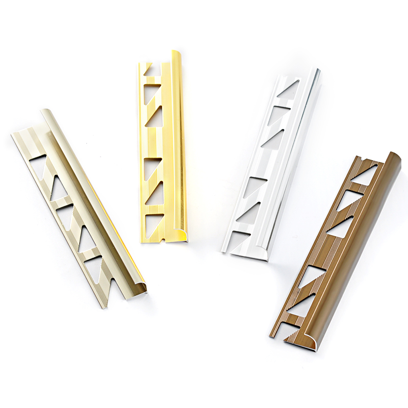 SMA exw price decorative stripes tile metal profile of mirror finish tile trim