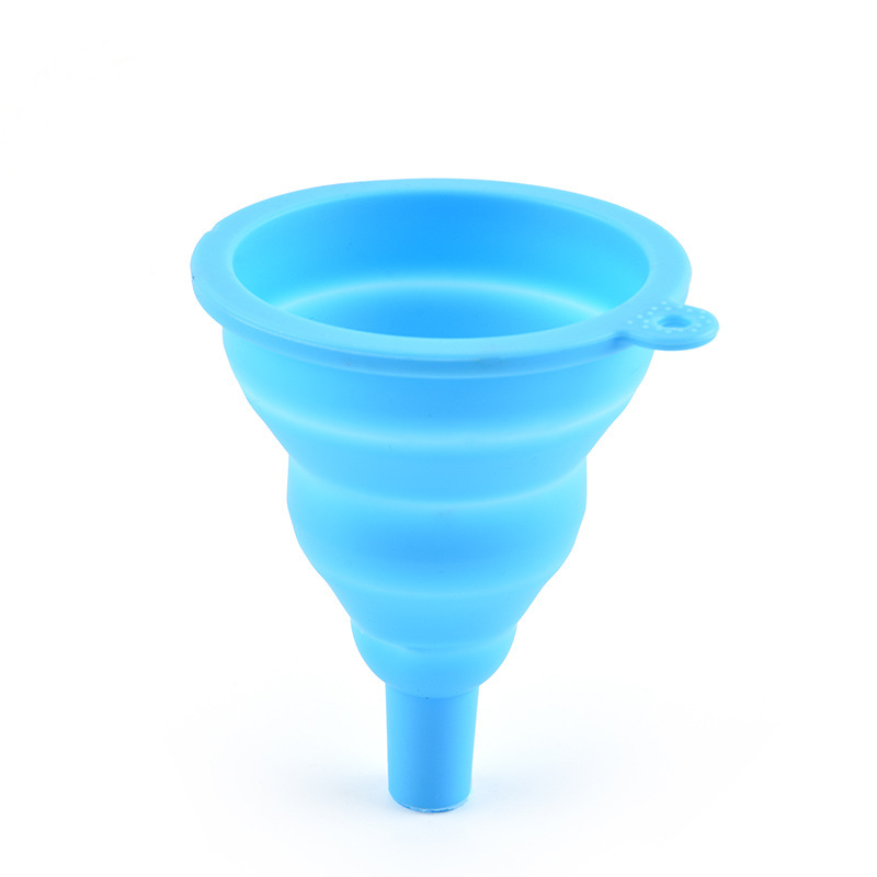 Food grade collapsible silicone funnel