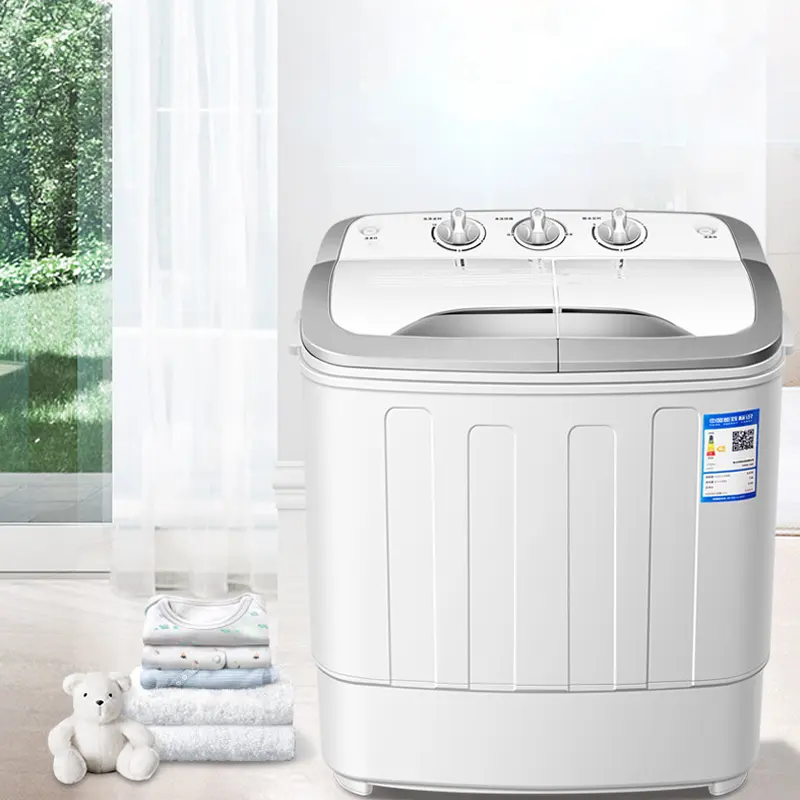 11Lbs Portable and Compact Semi Automatic Clothes Mini Twin Tub Mini Washing Machine