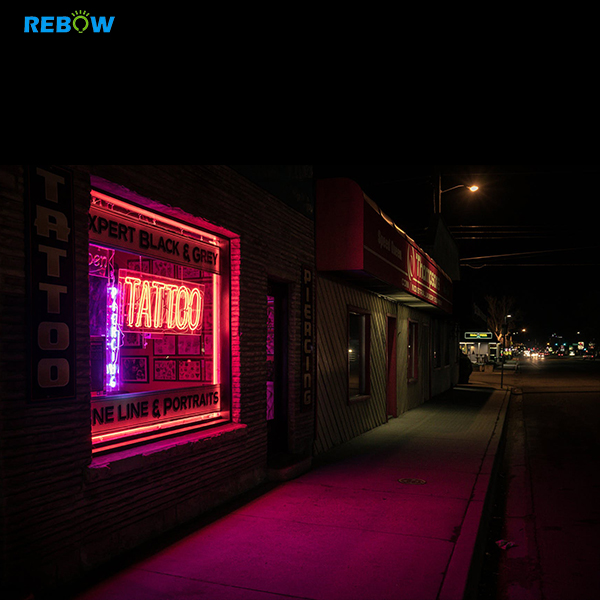 Rebow, азиатская светодиодная неоновая вывеска для парикмахерской