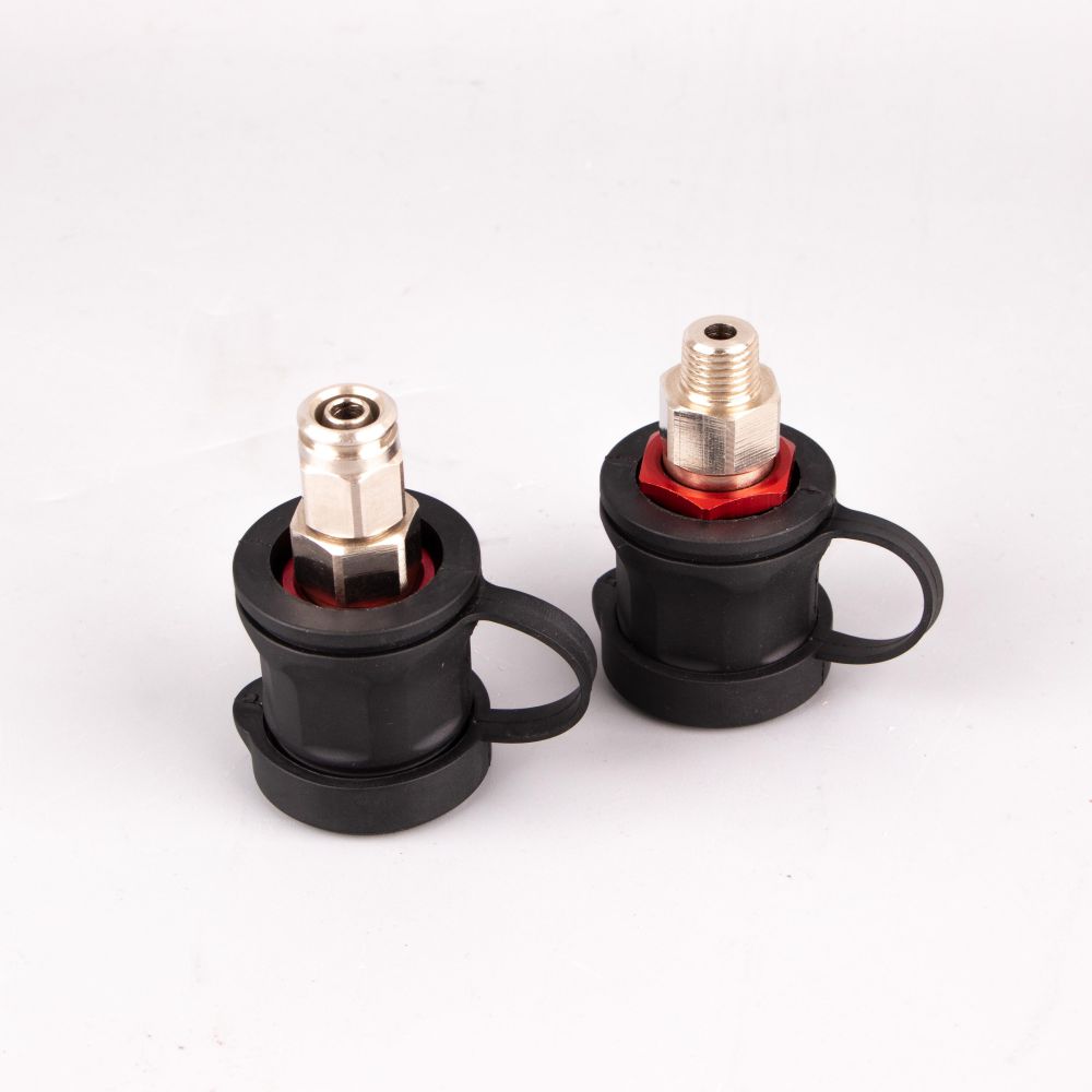 QC10 Pneumatic parts fitting male female quick coupling coupler with rubber sleeve for air compressor tire inflator