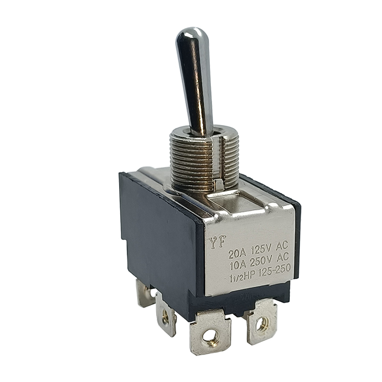 Silver plated ON/OFF 2 Position 6pin 125V 20A AC250V 10A Heavy Duty medium Rocker on off Toggle Switch