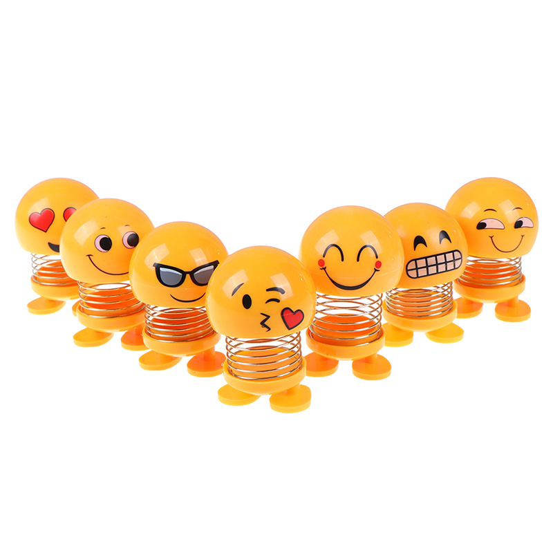 Новинка 2019, лидер продаж, украшения для автомобиля Mskwee, милые Креативные украшения, подарок, кукла с головой и улыбающимся лицом, Весенняя кукла-дрожалка