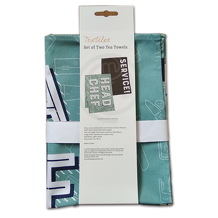 Supermarket sale kitchen textiles set custom printed kitchen tea towel