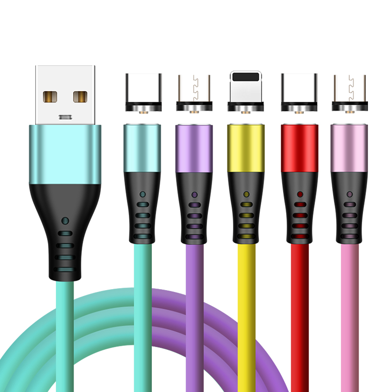 Магнитный кабель Micro USB для iPhone, Samsung, Android, магнитное зарядное устройство для быстрой зарядки, USB-кабель типа C, силиконовый кабель для мобильного телефона
