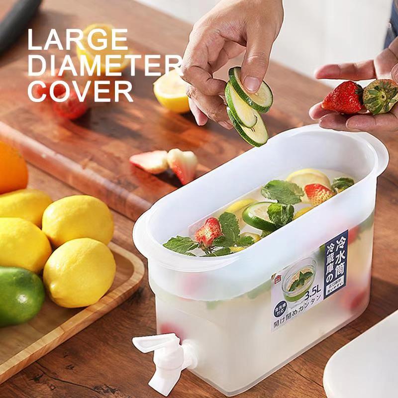 Hot sell Household refrigerator cold kettle with faucet large capacity lemon fruit teapot summer ice bucket