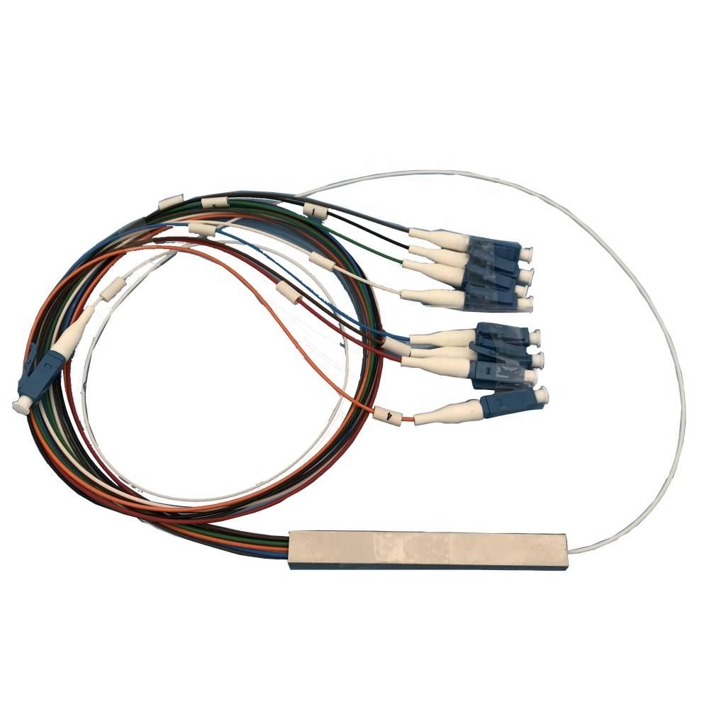Factory Price Ftth steel tube FTTH 1x2 1x4 1x8 1x16 Fiber Optic PLC Splitter with LC/UPC connector