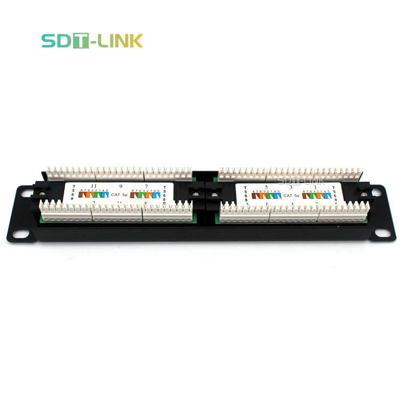 Высококачественная коммутационная панель RJ45 Cat5e 110 Тип 12 Порт 1U
