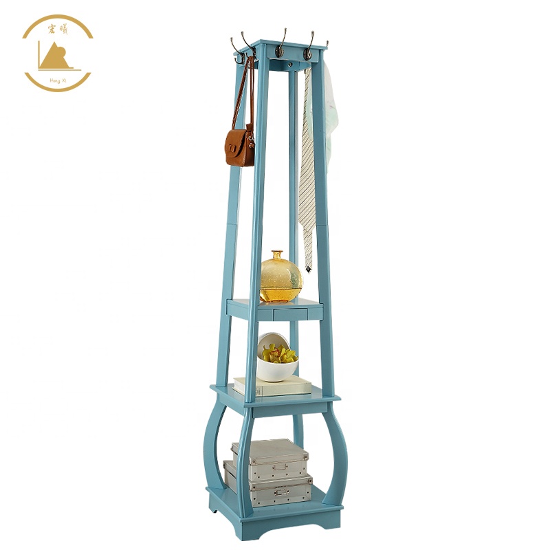 Aliba Select Hongshun Factory Прямая деревянная стойка для пальто стойка портативная Самосборная складная вешалка стойка