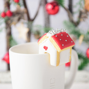 3 Piece Set of Mini Gingerbread House Cookie Molds Christmas Hanging Cup Frosting Cookies Cake Accessories