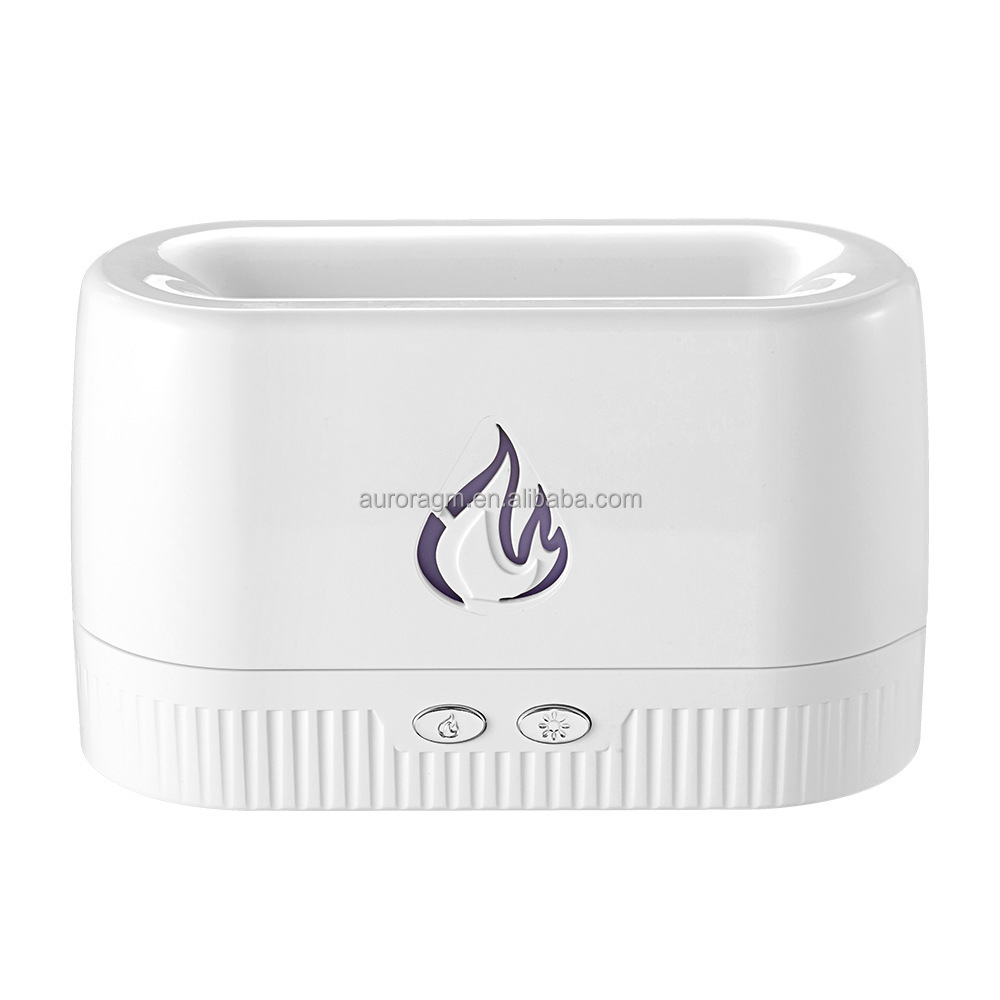 Household 230ml USB Aroma Diffuser 3D Flame Effect Air Humidifier 7 Color Lights Changing Simulation Flame Aroma Diffuser