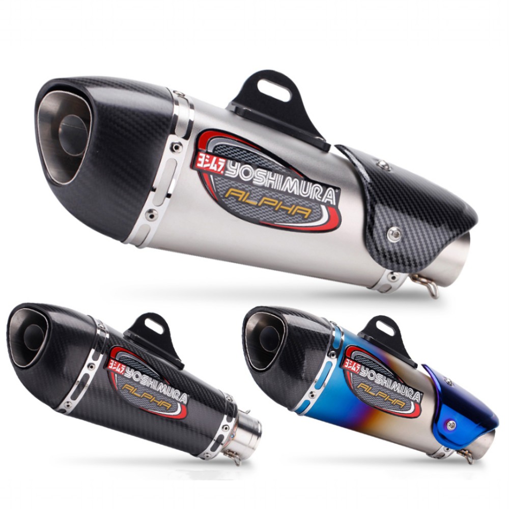 Выхлопной глушитель для мотоцикла YOSHIMURA Alpha Carbon DB, глушитель, Соединительная труба для YAMAHA R1 R3 R6 NINJA400 656 Z900 CBR600 500