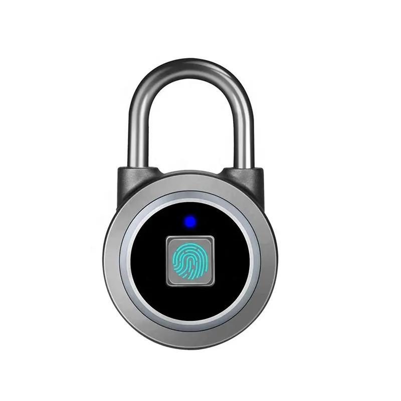 Electric security digital display fingerprint padlock with keys latch cerradura inteligente smart door lock