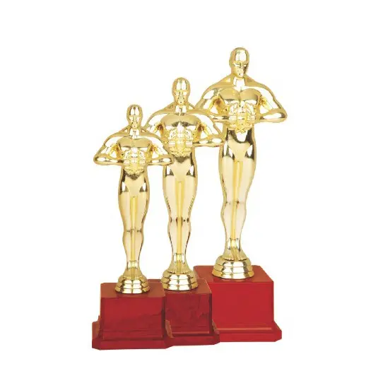 Plastic Hollywood Award Trophies Cheap customized resin oscar statue figurines trophy souvenir