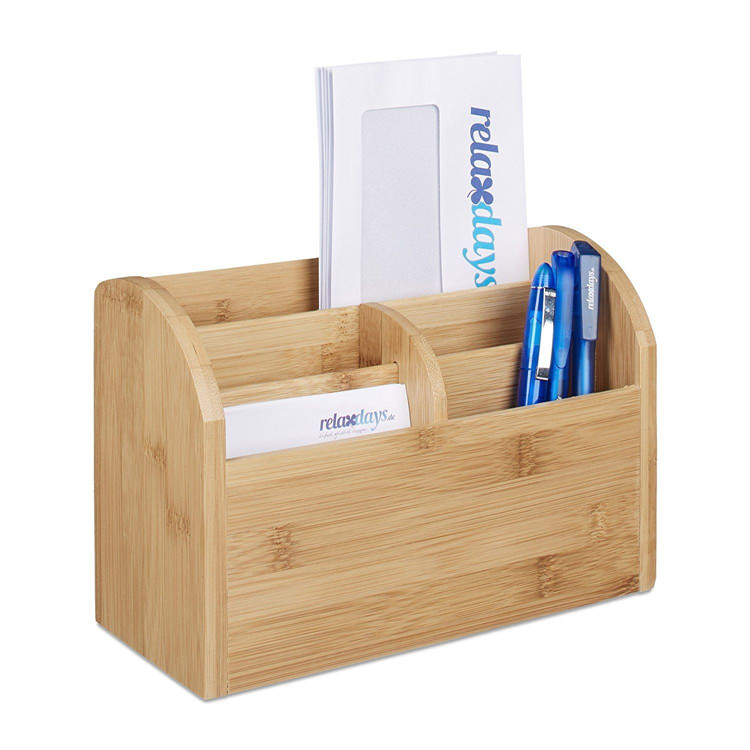 Hot Sale Natural Multifunctional Bamboo Letter Holder
