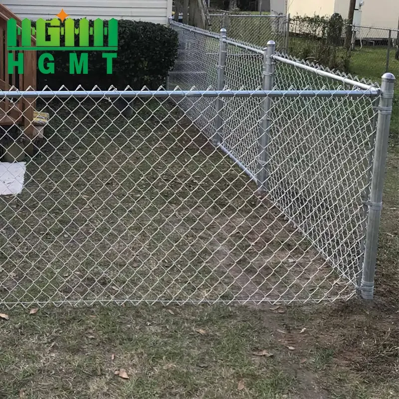 Chain Link Fence Top Rail With Barbed Wire