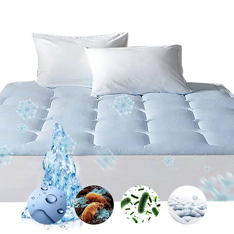 Premium water proof Quilted Soft Bed Cover Polyester Fabric Hypoallergenic Mattress Protector