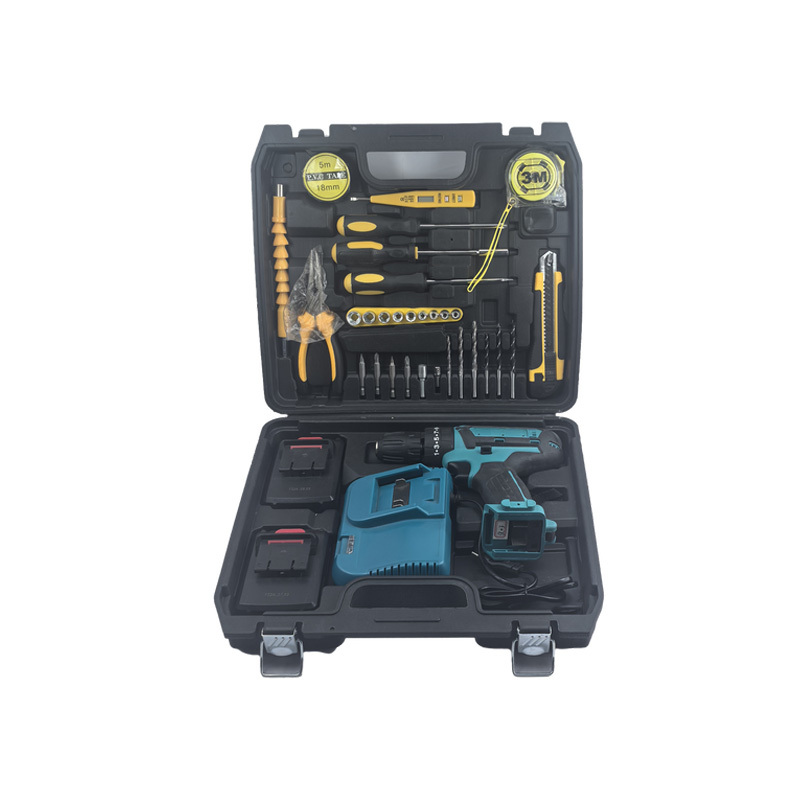 Home and industrial grade multifunctional cordless electric screwdriver DIY power battery power drills tool set