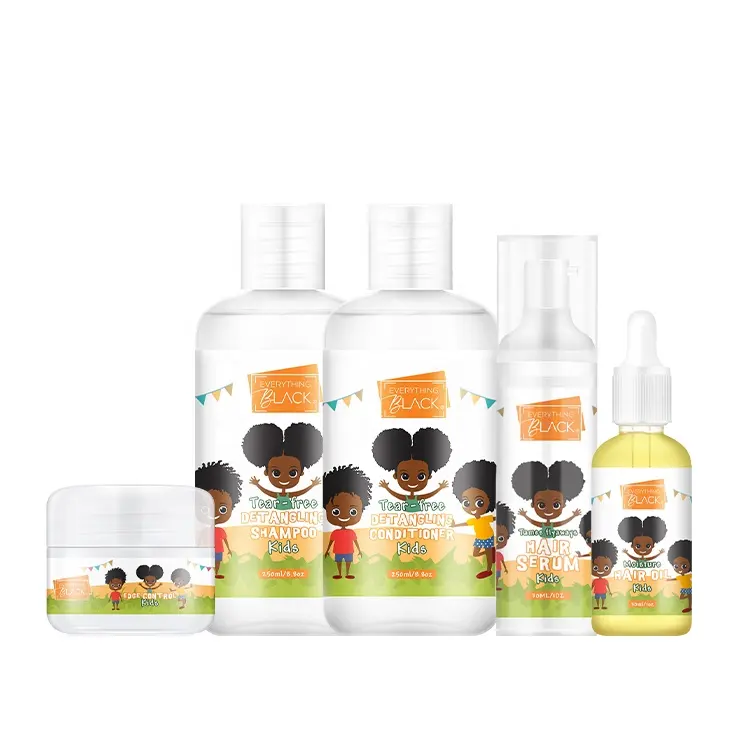 EVERYTHINGBLACK Brand kids hair care products set accept private label customize