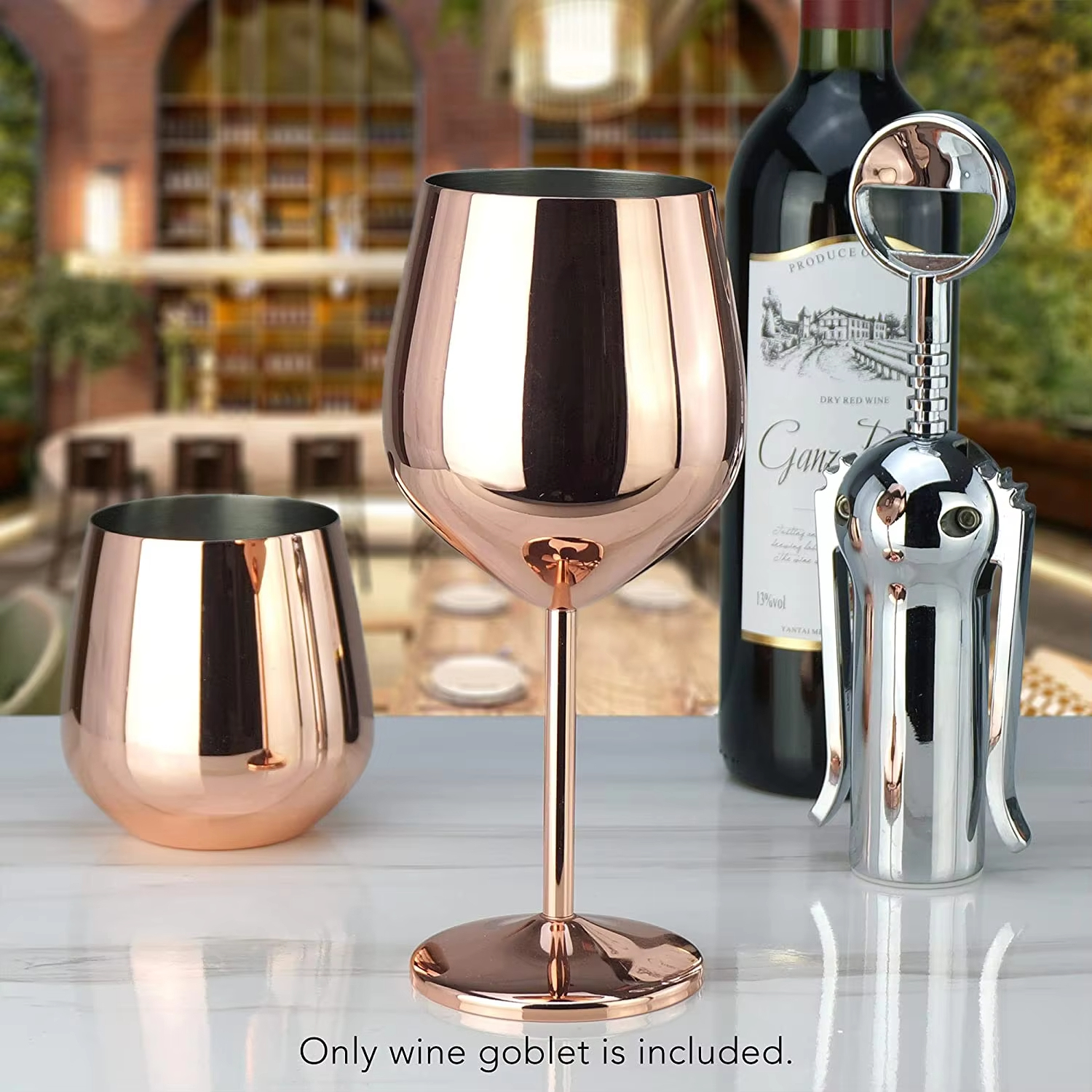 High Quality Factory Price Luxury Classic Wine Glasses Stainless Steel Electroplated Wedding Wine Champagne GobletCups