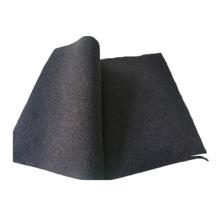 Sound Proofing Roll Black Non Woven Needling Felt Fabric Mattress Sheet Recycled Felt Pad