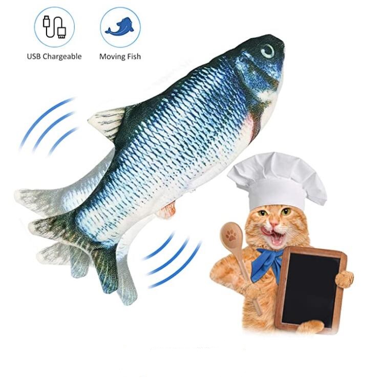 New Cat Pet Toy USB Charging Soft Dancing Swing Simulation Fish Electric Toy Fish