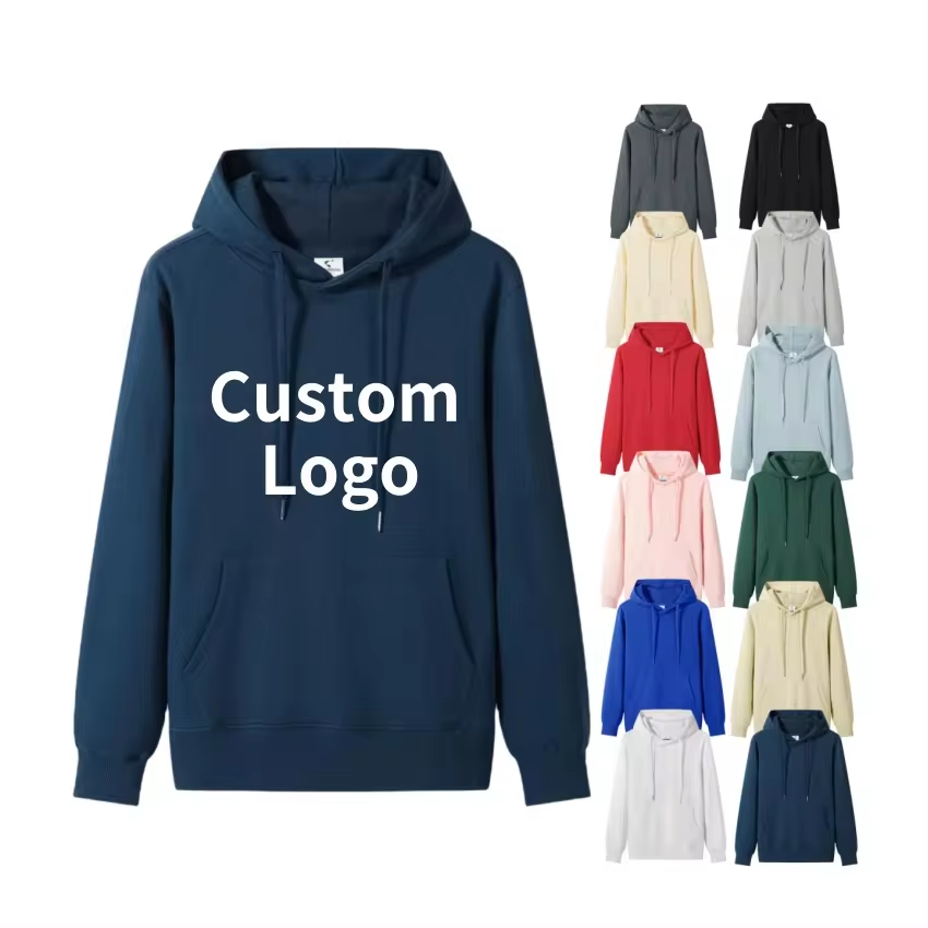 Hip Hop Men's Hoodies Blank Various Colored 100% Cotton Hoodie Streetwear Oversized Cotton Heavyweight Hoodie Manufacturers