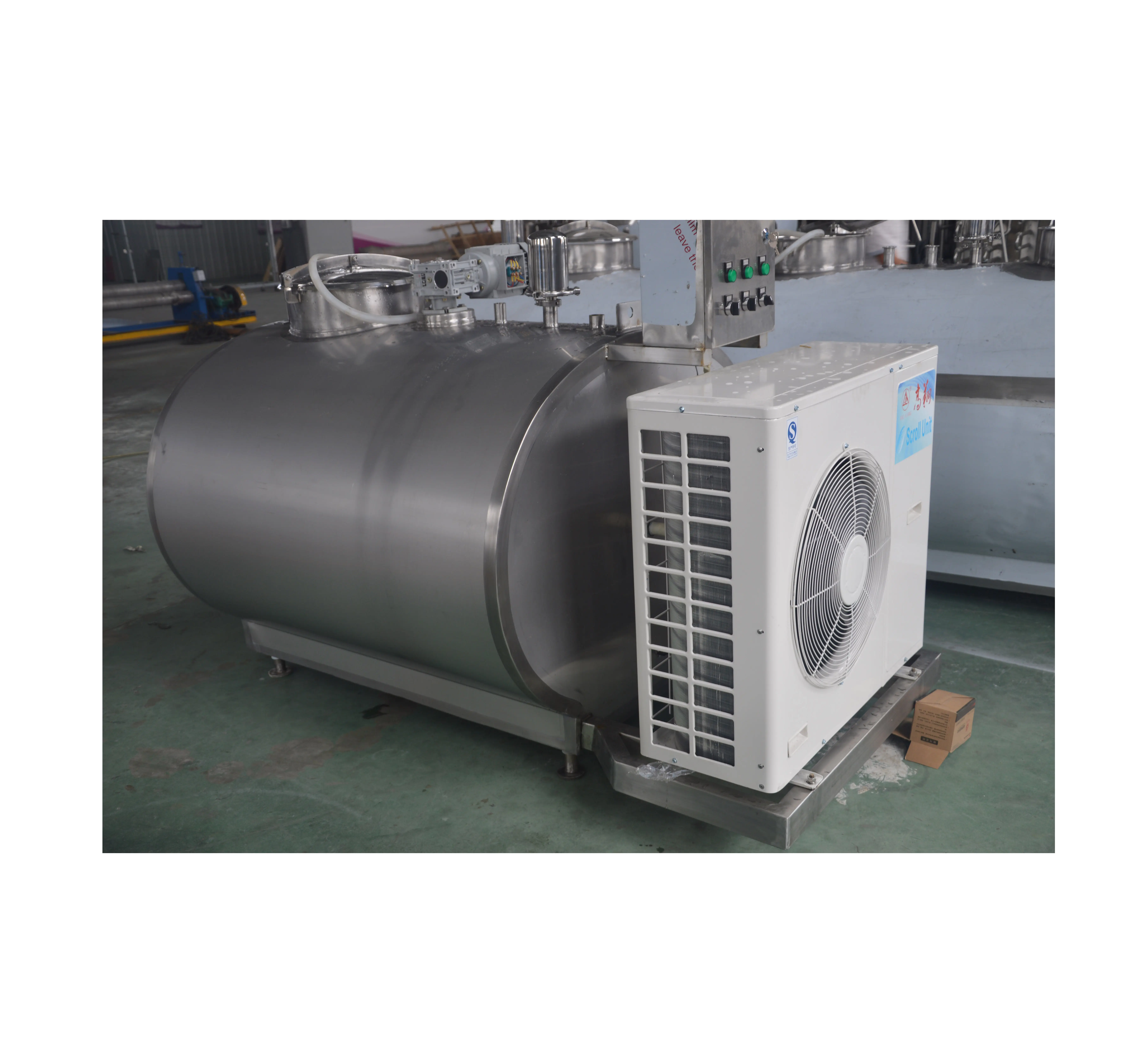 Stainless Steel 1500L Pasteurized Milk Cooling Tank Milk Chiller