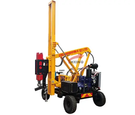 Small Guardrail Installation machine of hydraulic vibrating post driver seller from China