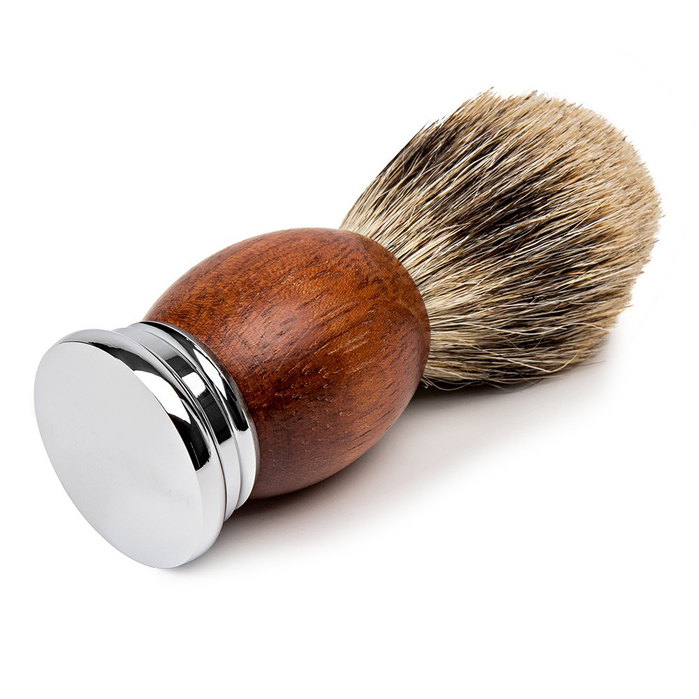 Hot selling Wood And Metal Handle Badger Bristle Shaving Brush For Men's Beard
