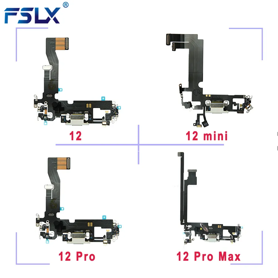 Original USB Charging Port dock Flex cable For iphone 12 12 mini 12 Pro 12 Pro Max Charger plug module Replacement parts