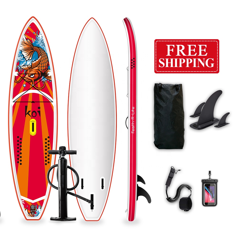 Free shipping inflatable surfboard wholesale sup surfing standup paddle board surfing with paddle